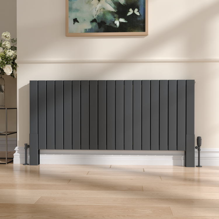 Eco Eleganza Anthracite Designer Radiator Feet -Suitable for Double Panel Aluminium Radiator