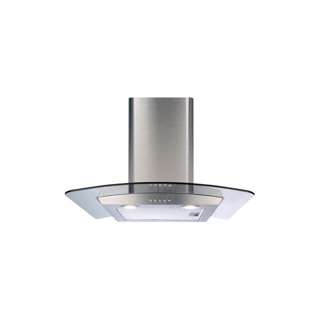 CDA 60cm Curved Glass Chimney Cooker Hood - Stainless Steel