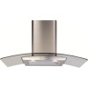Refurbished CDA ECP82SS 80cm Curved Glass Chimney Cooker Hood Stainless Steel