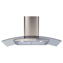 A1/ECP92SS Refurbished CDA ECP92SS Curved Glass 90cm Chimney Cooker Hood Stainless Steel