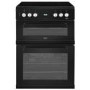 Beko 60cm Electric Cooker with Double Oven - Black