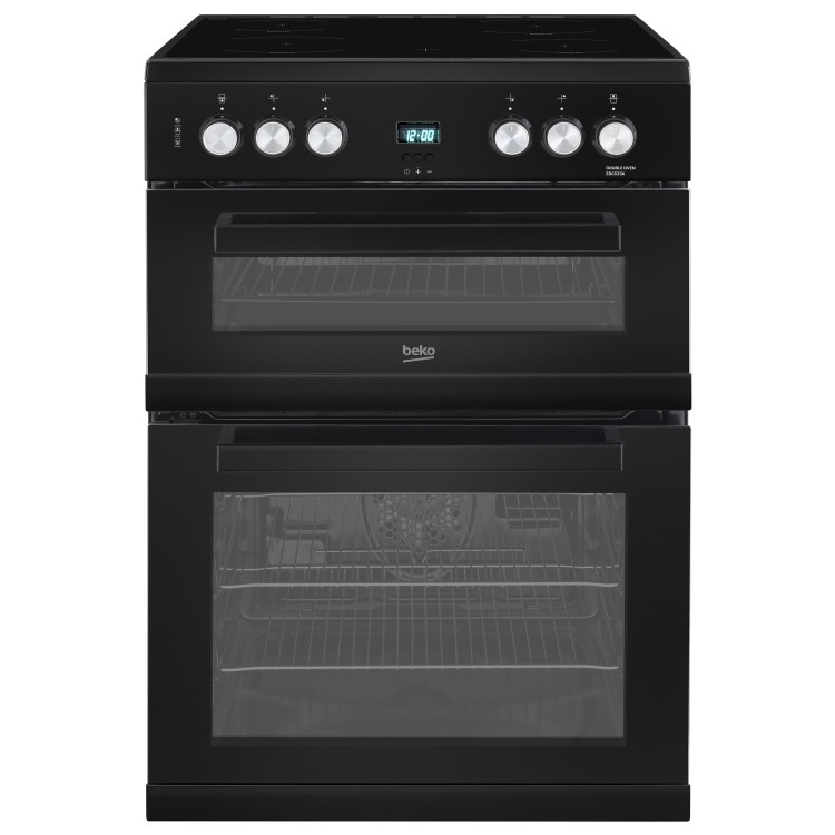 Beko 60cm Electric Cooker with Double Oven - Black
