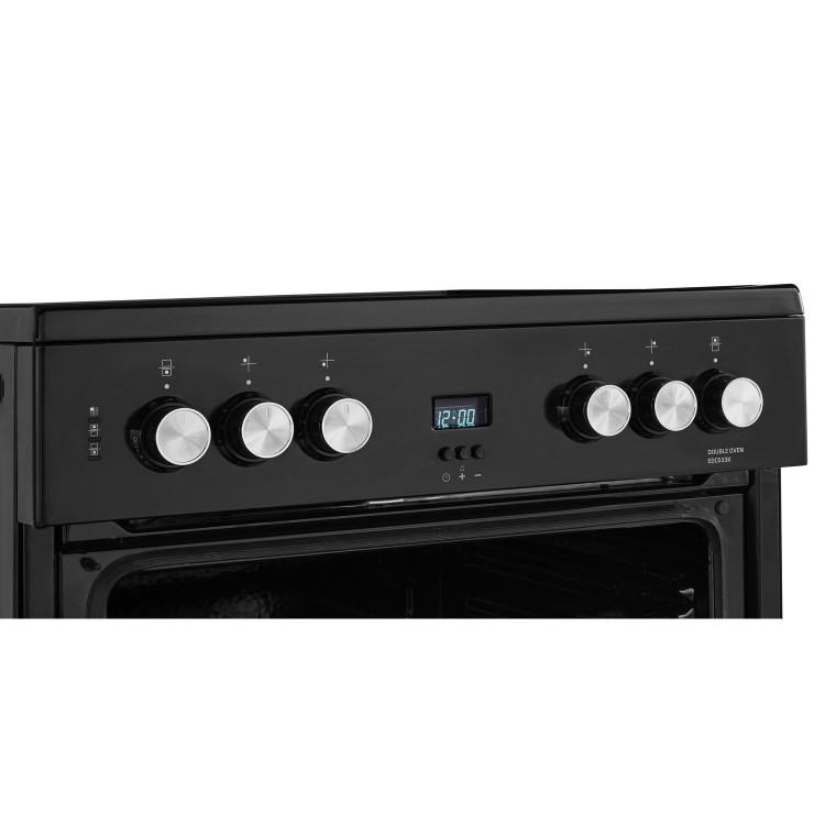 Beko 60cm Electric Cooker with Double Oven - Black