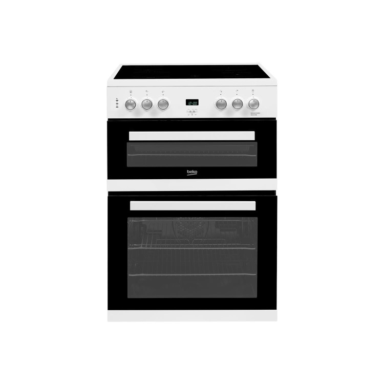 Beko 60cm Double Oven Electric Cooker - White