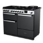 Rangemaster Edge Deluxe 110cm Dual Fuel Range Cooker - Black Glass