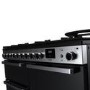Rangemaster Edge Deluxe 110cm Dual Fuel Range Cooker - Black Glass