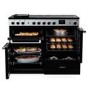 Rangemaster Edge Deluxe 110cm Dual Fuel Range Cooker - Black Glass