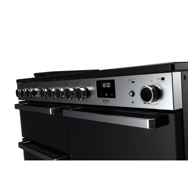 Rangemaster Edge Deluxe 110cm Induction Range Cooker - Black Glass
