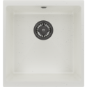 A1/EDE43X4WHT GRADE A1 - Single Bowl White Inset Granite Composite Kitchen Sink with Waste Kit - Enza Eden