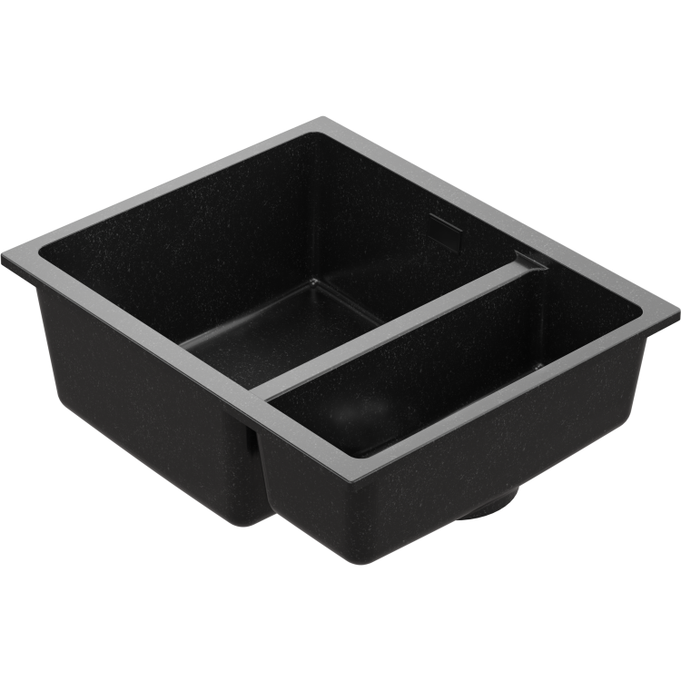 1.5 Bowl Black Inset Granite Composite Kitchen Sink with Waste Kit - Enza Eden