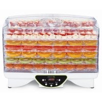 electriQ BPA Free Maxi Digital Food Dehydrator with 6 Collapsible Shelves