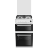 Refurbished Beko EDG506W 50cm Double Cavity Gas Cooker White