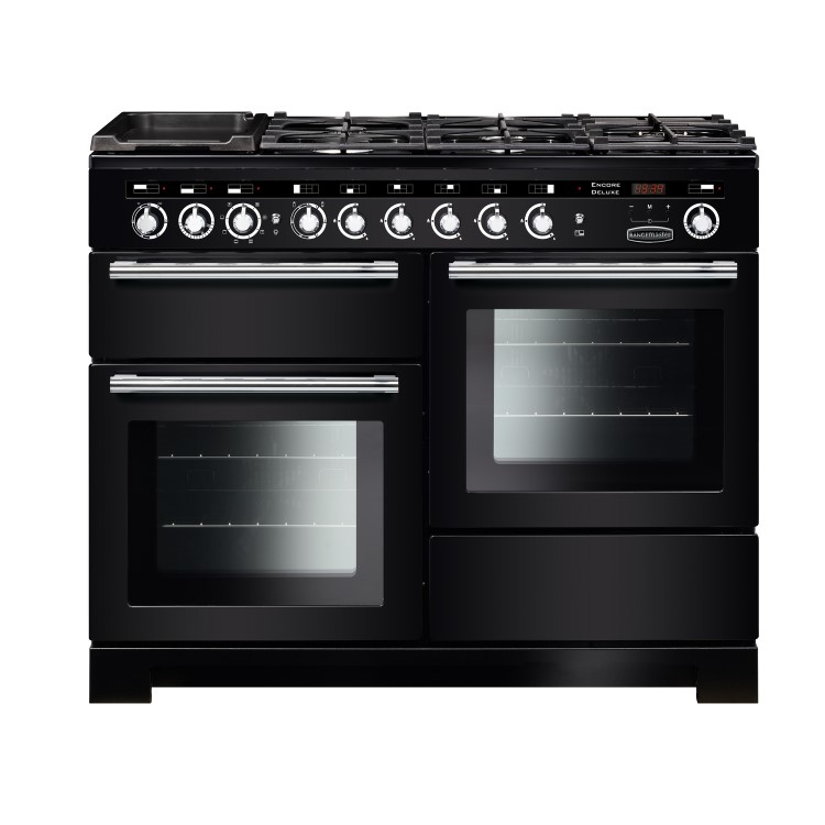 Rangemaster EDL110DFFBLC Encore Deluxe 110cm Dual Fuel Range Cooker - Black