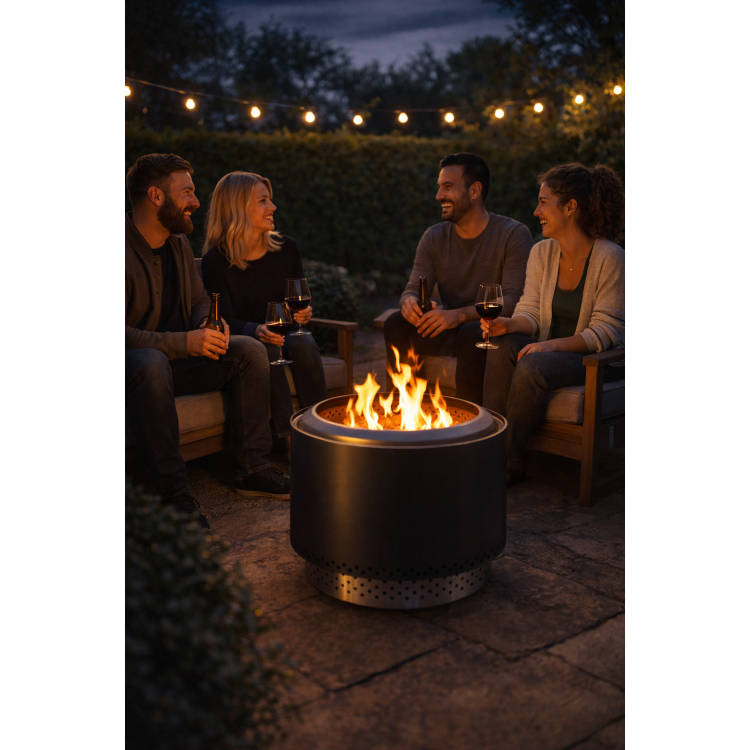 electriQ Smokeless Firepit - Black