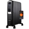 electriQ Portable 10 Fin Oil Filled Radiator - Black