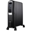 electriQ Portable 10 Fin Oil Filled Radiator - Black