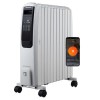 electriQ Portable 10 Fin Oil Filled Radiator - White
