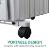 electriQ Portable 10 Fin Oil Filled Radiator - White