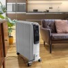 electriQ Portable 10 Fin Oil Filled Radiator - White