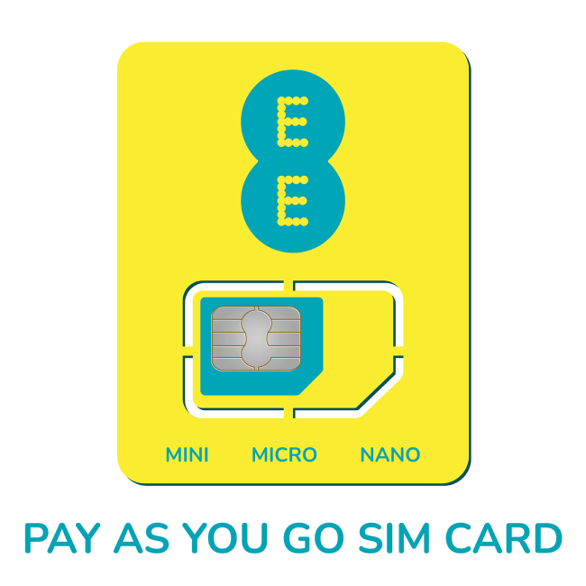 EE Pay As You Go Sim Card Trio