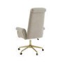 Beige Chenille High Back Swivel Office Chair - Effie