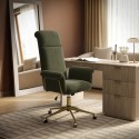 EFI003 Khaki Velvet High Back Swivel Office Chair - Effie