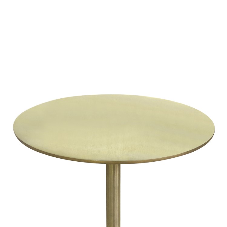 Small Gold and Marble Round Side Table - Effy