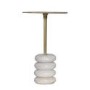 Small Gold and Marble Round Side Table - Effy
