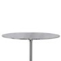 Small Chrome and Marble Round Side Table - Effy