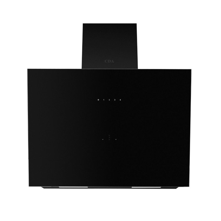 CDA 60cm Angled Chimney Cooker Hood with Hands Free Gesture Controls - Black
