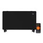 electriQ 2000W Smart Designer Glass Panel Heater - Wall Mountable & Bathroom Safe - Black