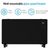 electriQ 2000W Wall Mountable Convector Panel Heater H460xW830- Black
