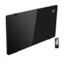 electriQ 2000W Smart Designer Glass Panel Heater - Wall Mountable & Bathroom Safe - Black