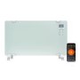 Refurbished electriQ 2000W Designer Glass Heater Wall Mountable Low Energy with Smart WiFi Alexa Ultra Slim only 8cm Bathroom Safe IP24