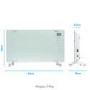 Refurbished electriQ 2000W Designer Glass Heater Wall Mountable Low Energy with Smart WiFi Alexa Ultra Slim only 8cm Bathroom Safe IP24