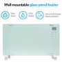 Refurbished electriQ 2000W Designer Glass Heater Wall Mountable