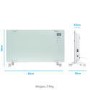 Refurbished electriQ 2000W Designer Glass Heater Wall Mountable