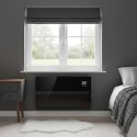 EGH25AWB electriQ 2500W Smart Designer Glass Panel Convection Heater - Wall Mountable & Bathroom Safe - Black