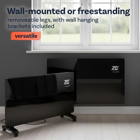 Designer Glass Panel Electriq Panel Heater Wall Mounted Electriq