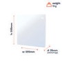 Low Energy 350W Smart Infrared Designer Glass Panel Heater - IP44 Bathroom Safe Wall Mountable or Free Standing 600x600mm - White