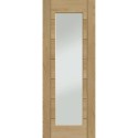 EGOPAL1L28 Internal Oak Fully-Glazed Door with Clear Glass - Unfinished - 1981 x 711 x 35mm - Palermo Essential - XL Joinery