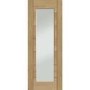 Palermo Essential 1 Light Internal Oak Door with Clear Glass - 1981 x 762 x 35 mm, Unfinished