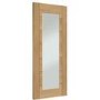 Palermo Essential 1 Light Internal Oak Door with Clear Glass - 1981 x 762 x 35 mm, Unfinished