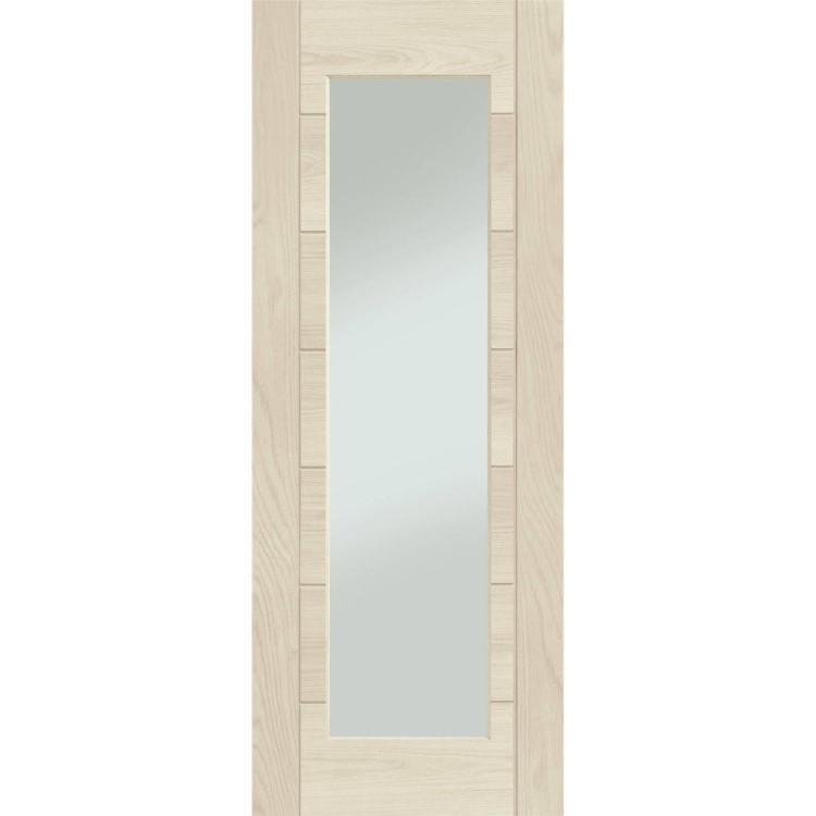 Palermo Essential 1 Light Internal Oak Door with Clear Glass - 1981 x 762 x 35 mm, Unfinished