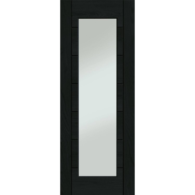 Palermo Essential 1 Light Internal Oak Door with Clear Glass - 1981 x 762 x 35 mm, Unfinished