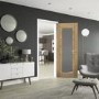 Internal Oak Fully-Glazed Door with Clear Glass - Unfinished - 2032 x 813 x 35mm - Palermo Essential - XL Joinery
