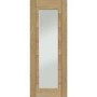 Palermo Essential 1 Light Internal Oak Door with Clear Glass - 2040 x 826 x 40 mm, Unfinished