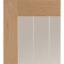 Internal Oak Fully-Glazed Cottage Door with Clear Etched Glass - Unfinished - 1981 x 610 x 35mm - Suffolk Essential - XL Joinery