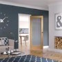 Suffolk Essential Pattern 10 Internal Oak Door with Clear Etched Glass - 1981 x 762 x 35 mm, Unfinished