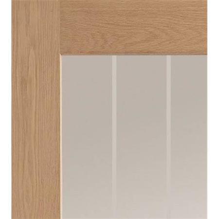 Suffolk Essential Pattern 10 Internal Oak Door with Clear Etched Glass - 2040 x 926 x 40 mm, Unfinished